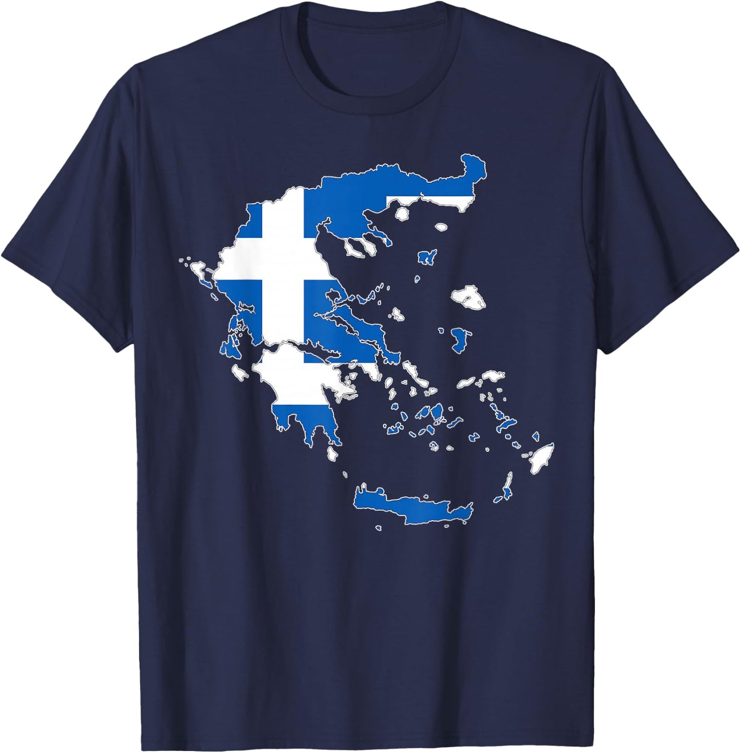Cool Greece Flag Heart Print Proud To Be Greek I Love Athens T-Shirt - T-Shirt | Navy
