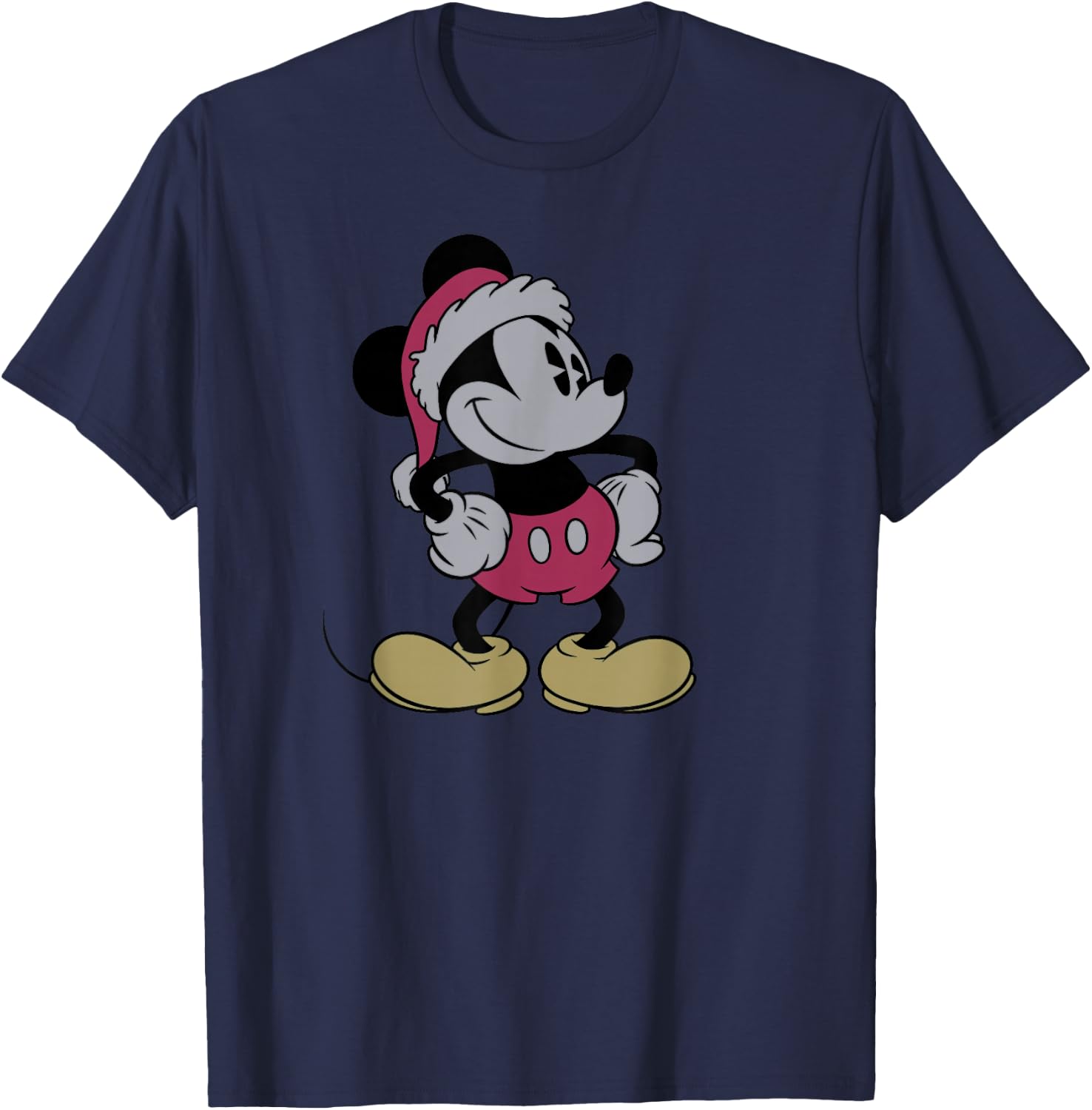 Disney - Vintage Santa Mickey T-Shirt - T-Shirt | Navy