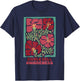 Sickle Cell Burgundy Flower Market Art Sickle Cell Awareness T-Shirt - T-Shirt | Navy