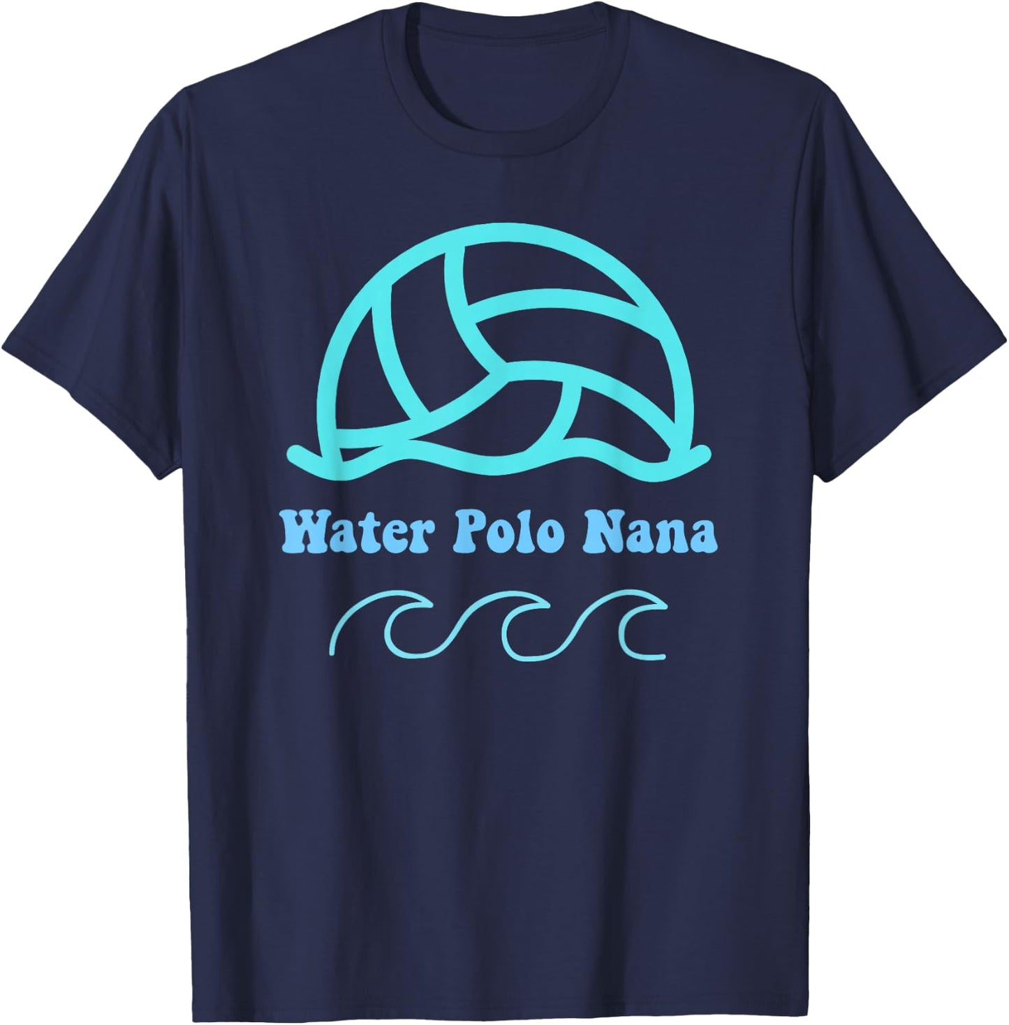 Water Polo Nana Grandma Retro Groovy Summer Sports T-Shirt - T-Shirt | Navy