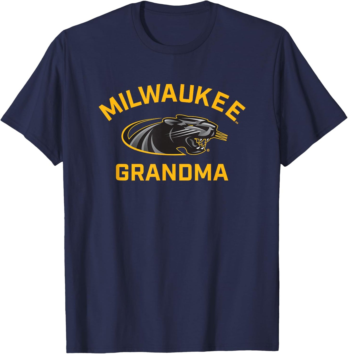 UW Milwaukee Panthers Arched Grandma T-Shirt - T-Shirt | Navy