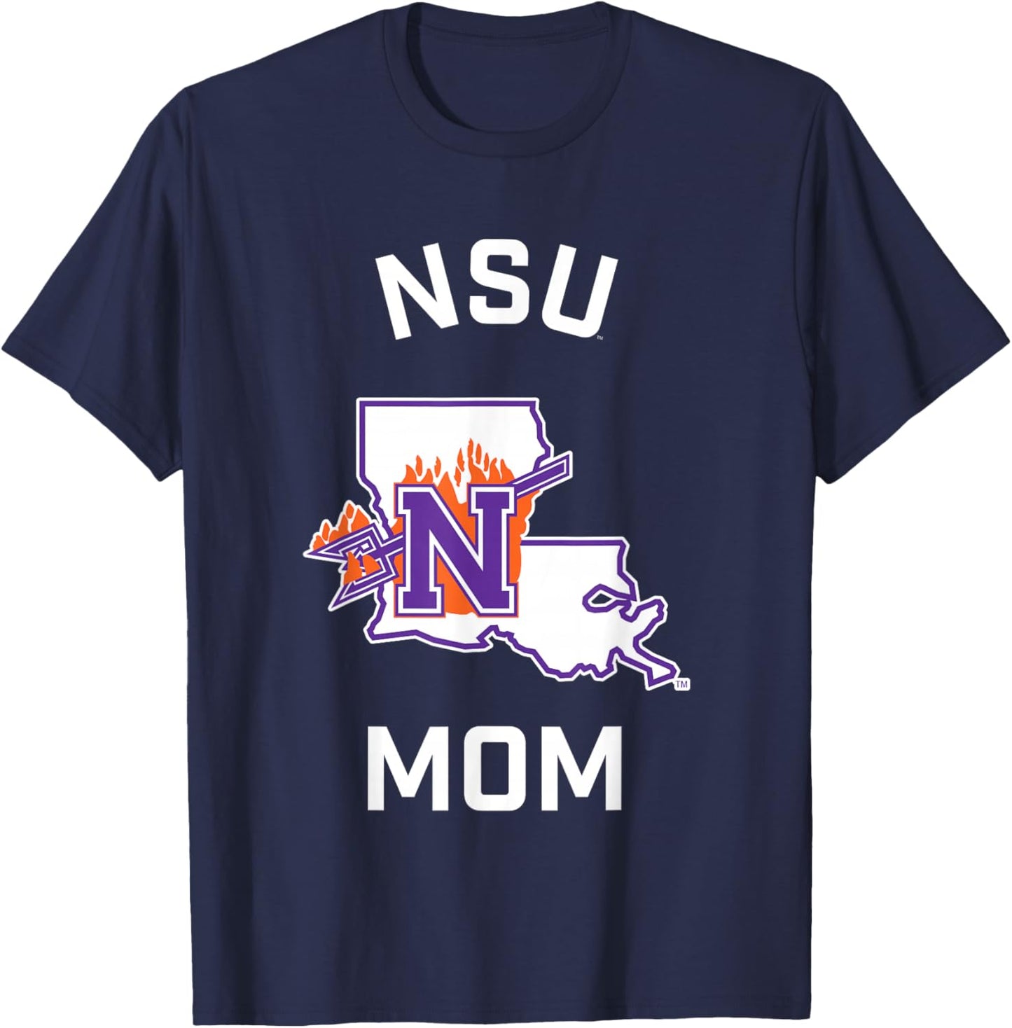 Northwestern State University NSU Demons Arched Mom T-Shirt - T-Shirt | Navy