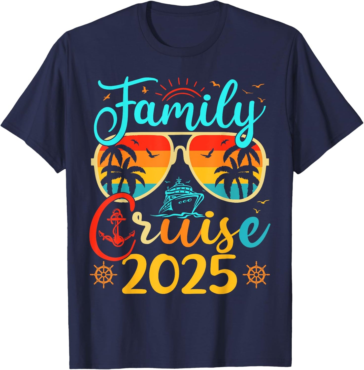 Family Cruise 2025 Summer Vacation Matching Family Cruise Women Kids T-Shirt - T-Shirt | Navy