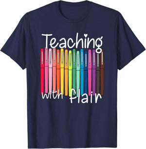 Teaching with Flair T-Shirt - T-Shirt | Navy