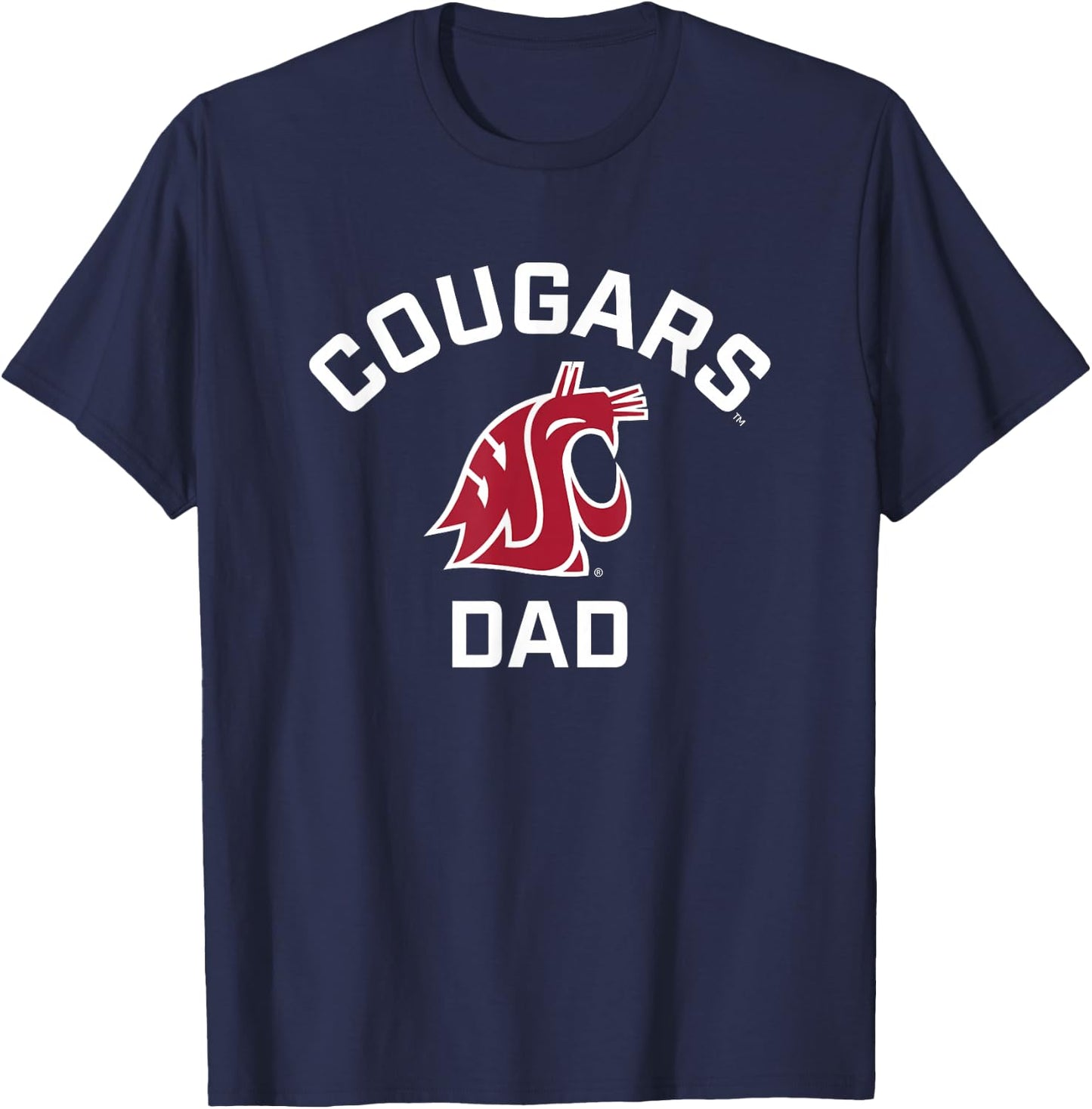 Washington State University Cougars Arched Dad T-Shirt - T-Shirt | Navy