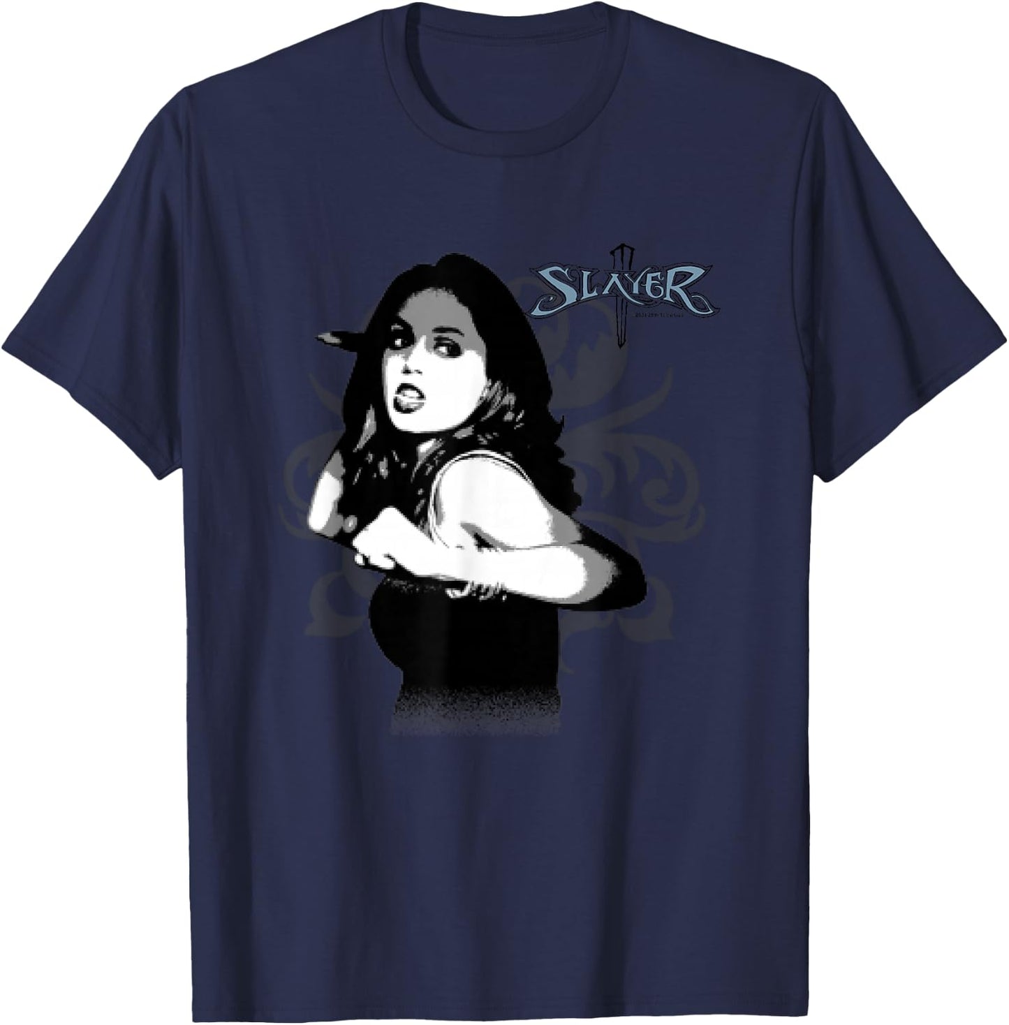 Buffy The Vampire Slayer Faith Nouveau Slayer Portrait T-Shirt - T-Shirt | Navy