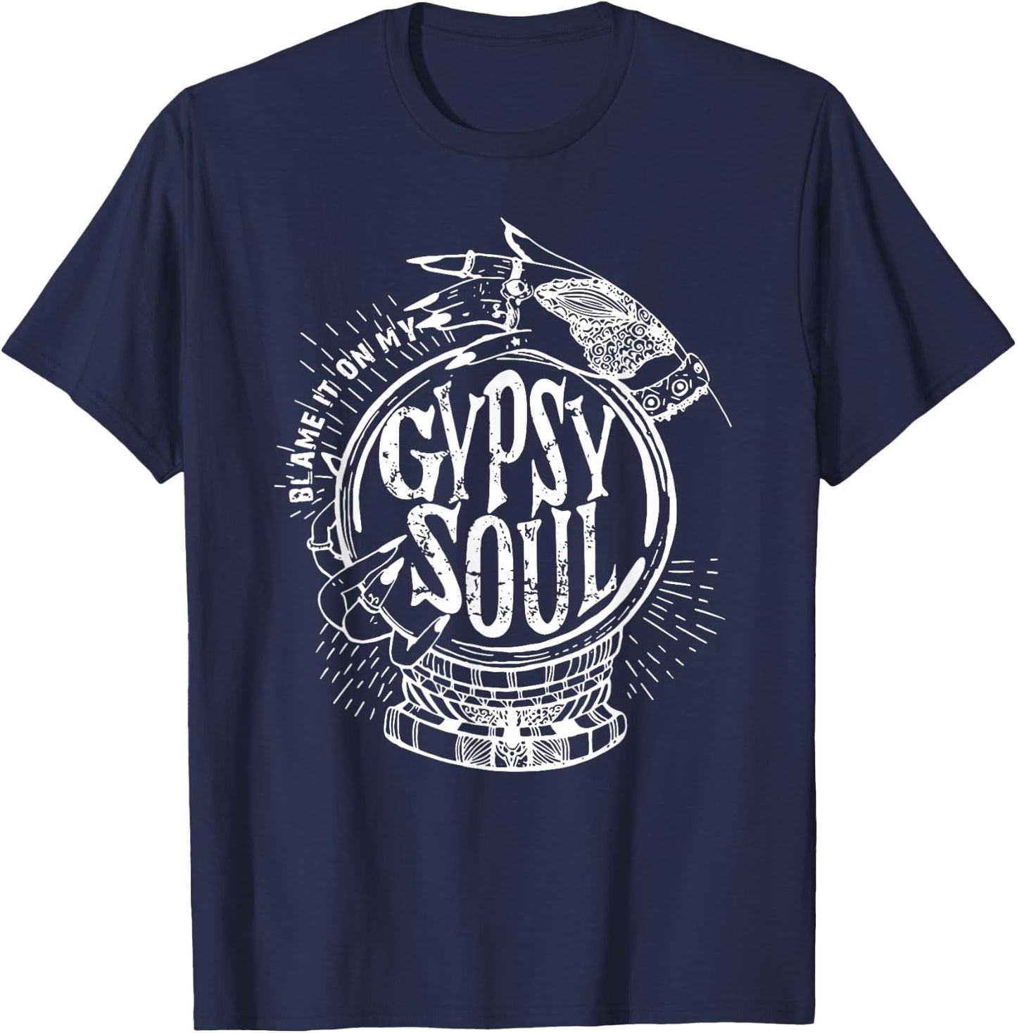 Blame It On My Gypsy Soul Free Spirit T-Shirt - T-Shirt | Navy