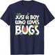 Just A Boy Who Loves Bugs Funny Kids Boys T-Shirt - T-Shirt | Navy