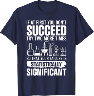 Funny Statistics Science Pun Women Chemistry T-Shirt - T-Shirt | Navy