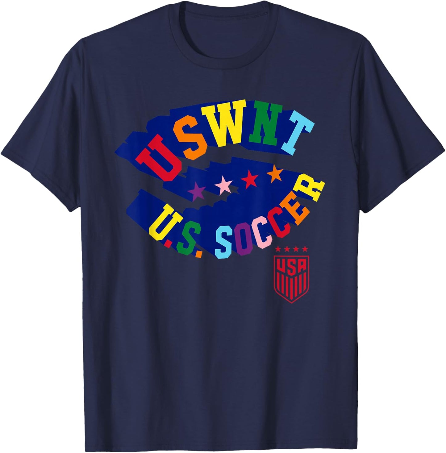 Officially Licensed U.S. Soccer USWNT Pride T-Shirt - T-Shirt | Navy