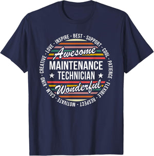 Maintenance Technician Gifts Appreciation Inspire T-Shirt - T-Shirt | Navy