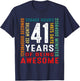 41 Years Old Vintage Retro 41st Birthday Gifts 492 Months T-Shirt - T-Shirt | Navy