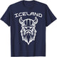 Viking Head Iceland Norse Mythology Icelandic Men Kids Women T-Shirt - T-Shirt | Navy