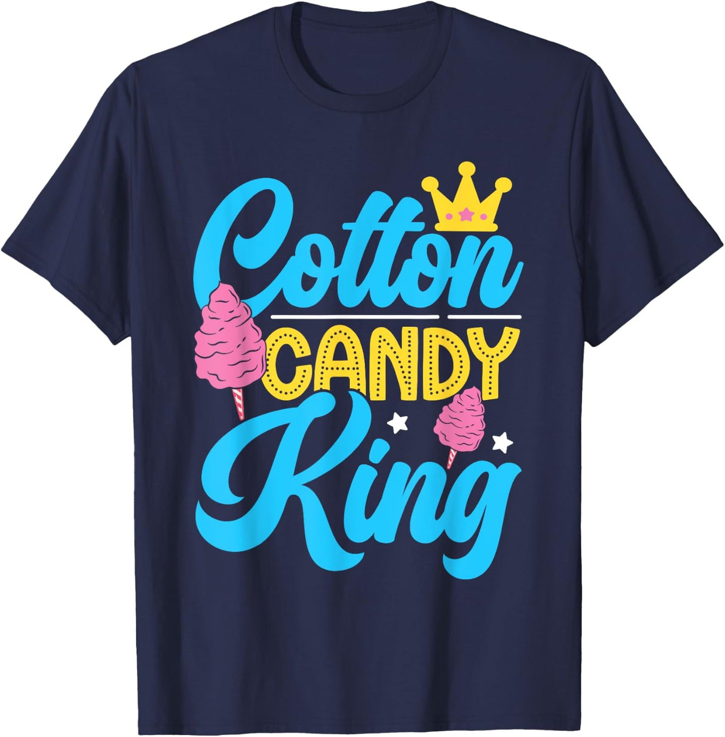 Funny Cotton Candy King Quote Boys Flavored Candies T-Shirt - T-Shirt | Navy