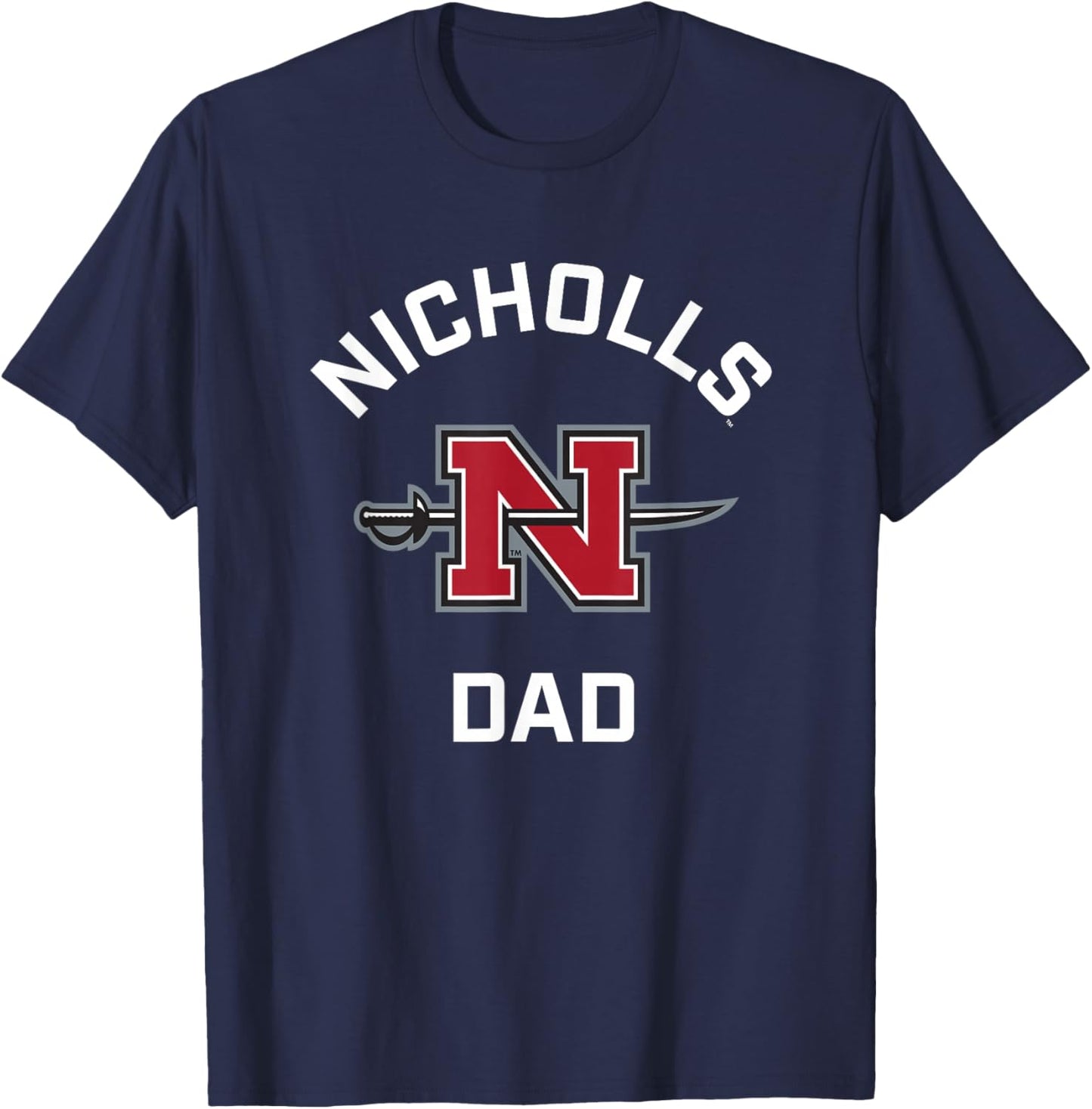 Nicholls State University Colonels Arched Dad T-Shirt - T-Shirt | Navy