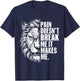 Pain doesn't break me, fitness mom design, strong sport T-Shirt - T-Shirt | Navy