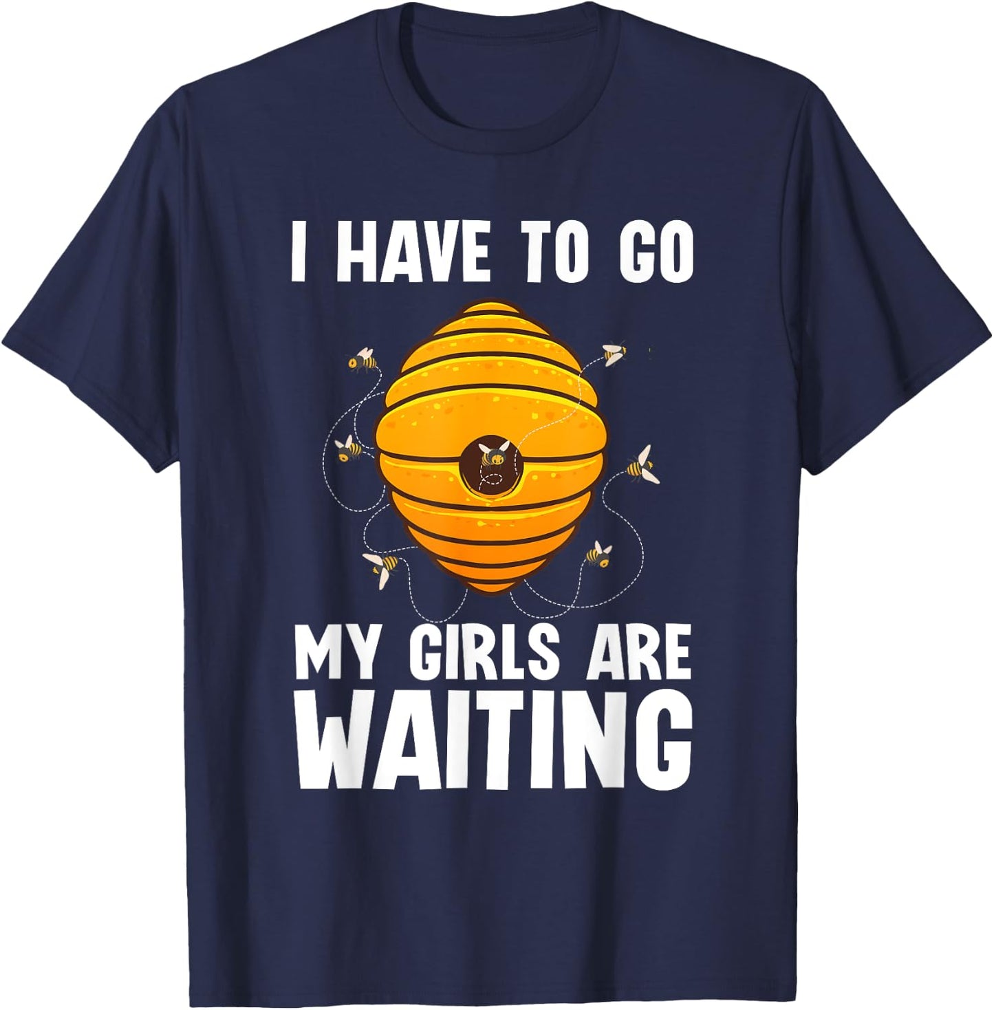 Funny Beekeeper Art Girls Bee Beekeeping Beekeeper T-Shirt - T-Shirt | Navy