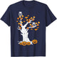 Halloween Tree Owl Leaves Pumpkin Fall Costume Women Kid Men T-Shirt - T-Shirt | Navy