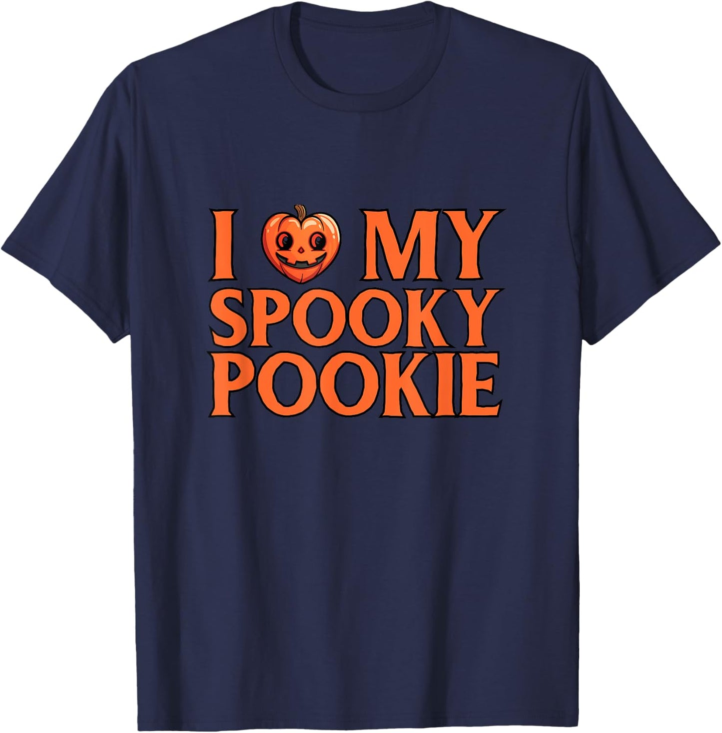 I Love My Spooky Pookie Funny Couples Costume for Halloween T-Shirt - T-Shirt | Navy