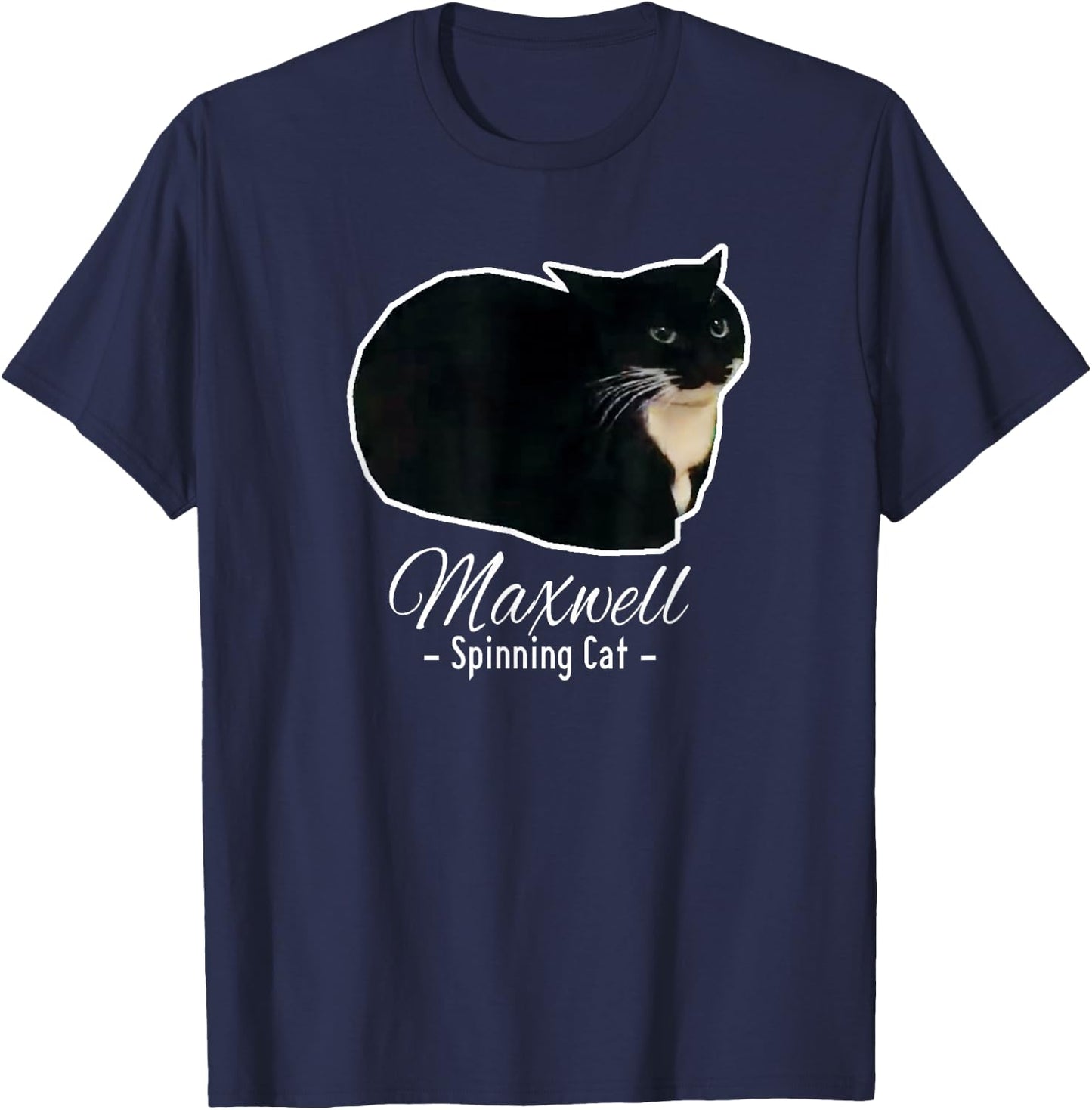 Spinning Cat Meme Maxwell The Cat Meme T-Shirt - T-Shirt | Navy