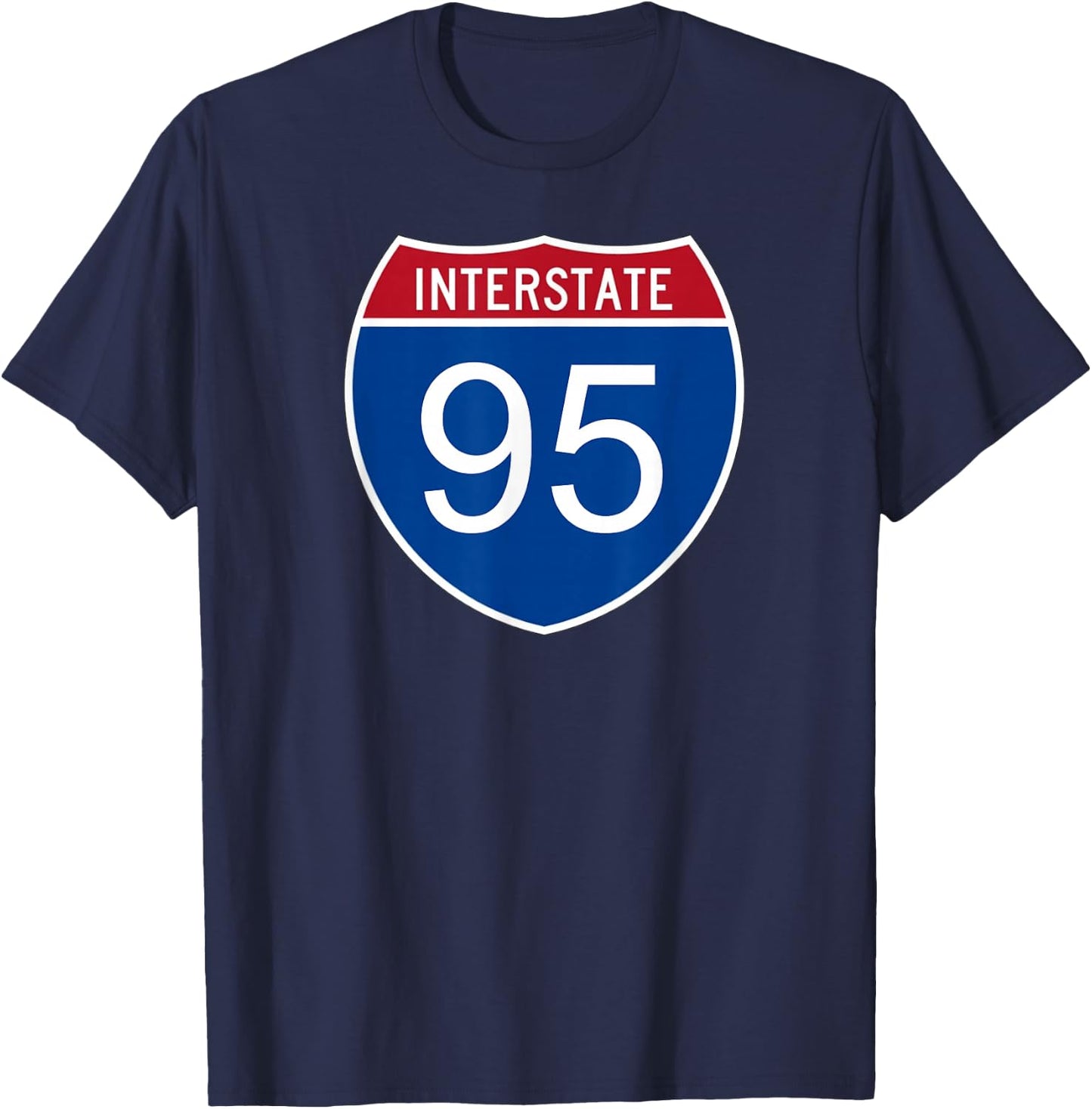 I-95 Interstate Road Trip Travel Souvenir - Interstate 95 T-Shirt - T-Shirt | Navy