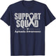 Aphasia Awareness Support Squad Gray Ribbon Support Family T-Shirt - T-Shirt | Navy