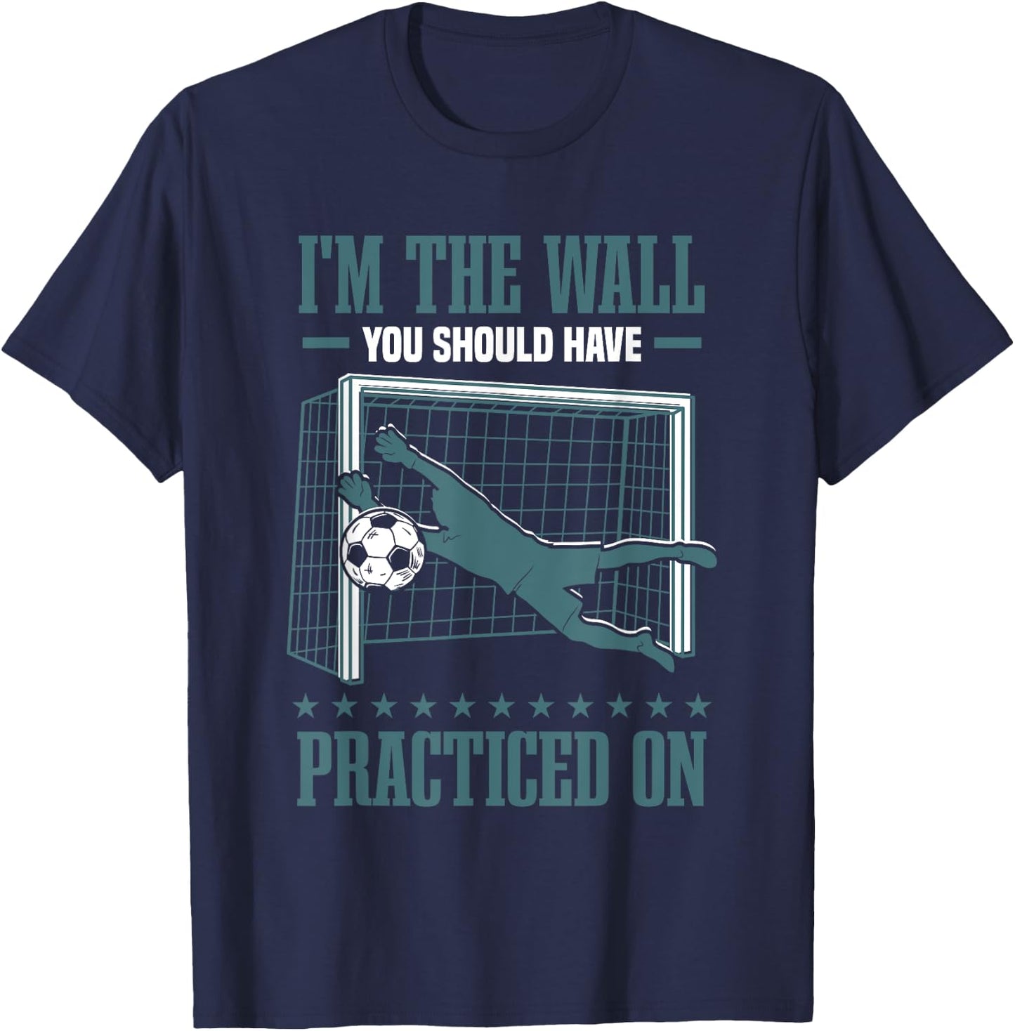 Gloves Goal Soccer Goalie Goalkeeper T-Shirt - T-Shirt | Navy