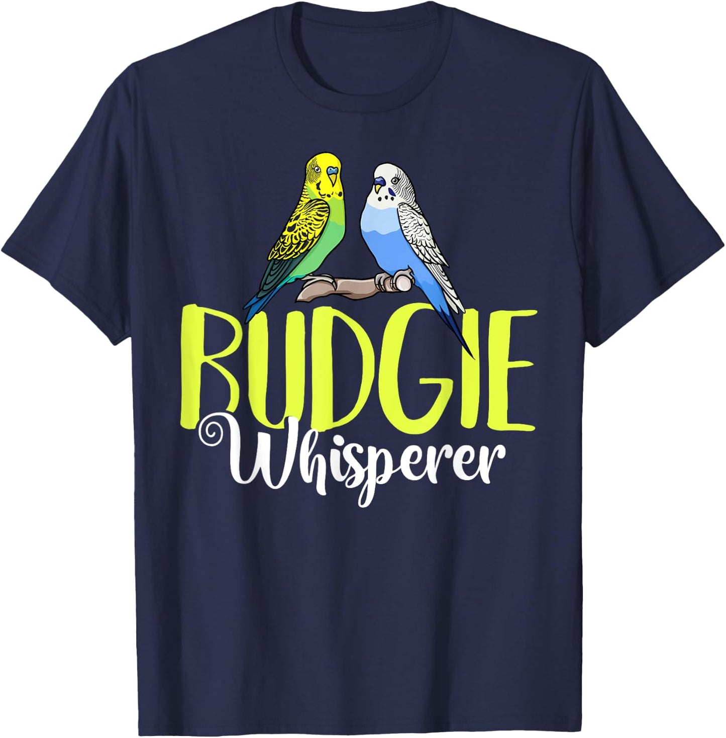 Budgie Bird Budgerigar Parakeet Cage T-Shirt - T-Shirt | Navy