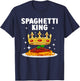 Cool Spaghetti King Art Boys Pasta Lover Spaghetti T-Shirt - T-Shirt | Navy
