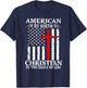American By Birth Christian By The Grace Of God T-Shirt - T-Shirt | Navy