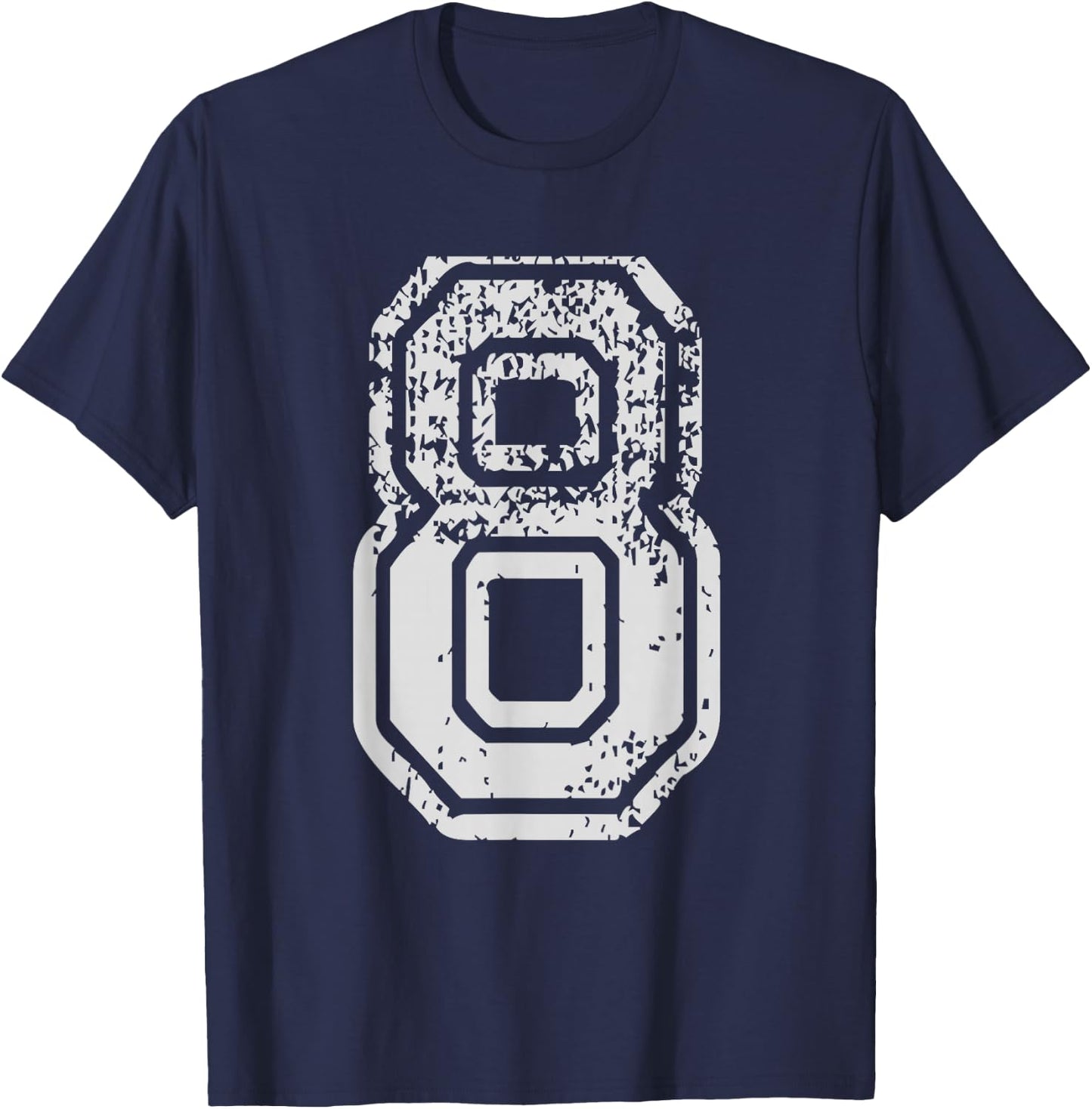 Team Jersey Uniforms Number 8 Eight School Sports Birthdays T-Shirt - T-Shirt | Navy