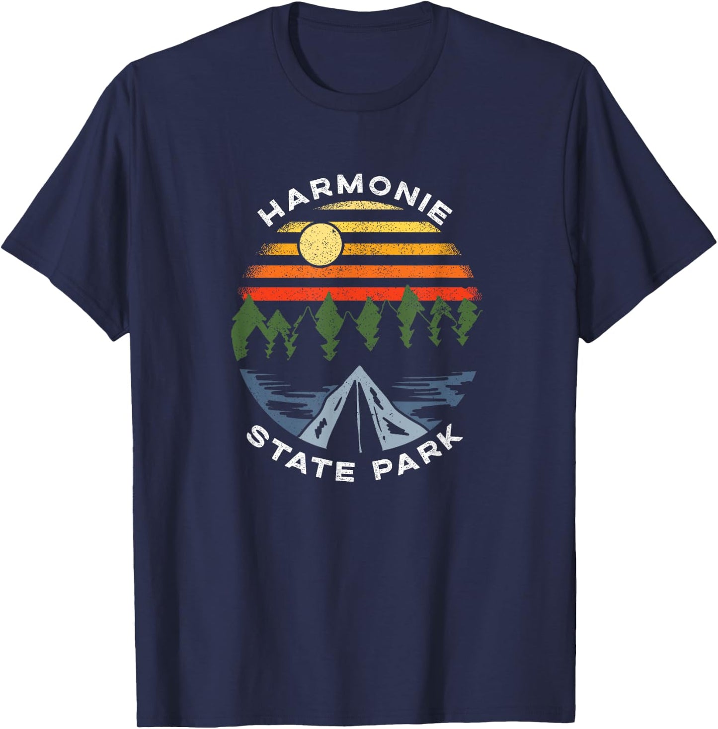 Harmonie State Park Indiana Forest Camping Vacation T-Shirt - T-Shirt | Navy