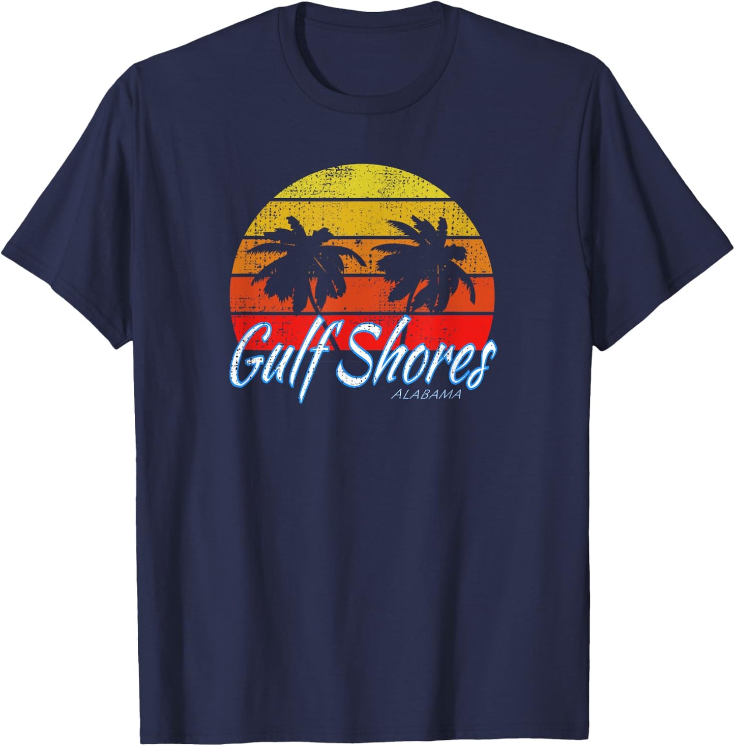 Gulf Shores, Alabama USA - Gulf of Mexico T-Shirt - T-Shirt | Navy