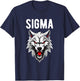 Lone Wolf Introvert Men Individualist Ironic Sigma Male T-Shirt - T-Shirt | Navy