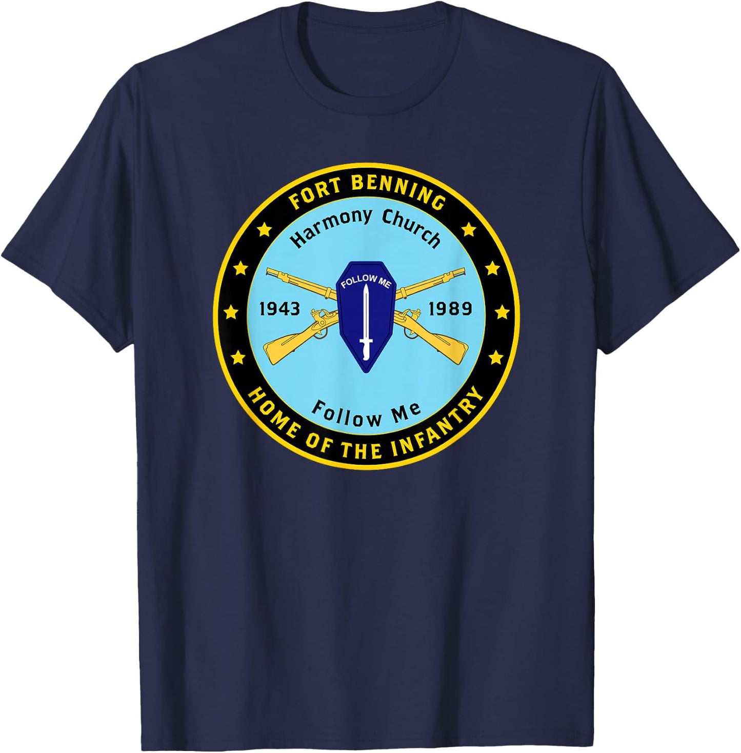 U.S. Army Infantry - Harmony Church - Ft. Benning, GA T-Shirt - T-Shirt | Navy