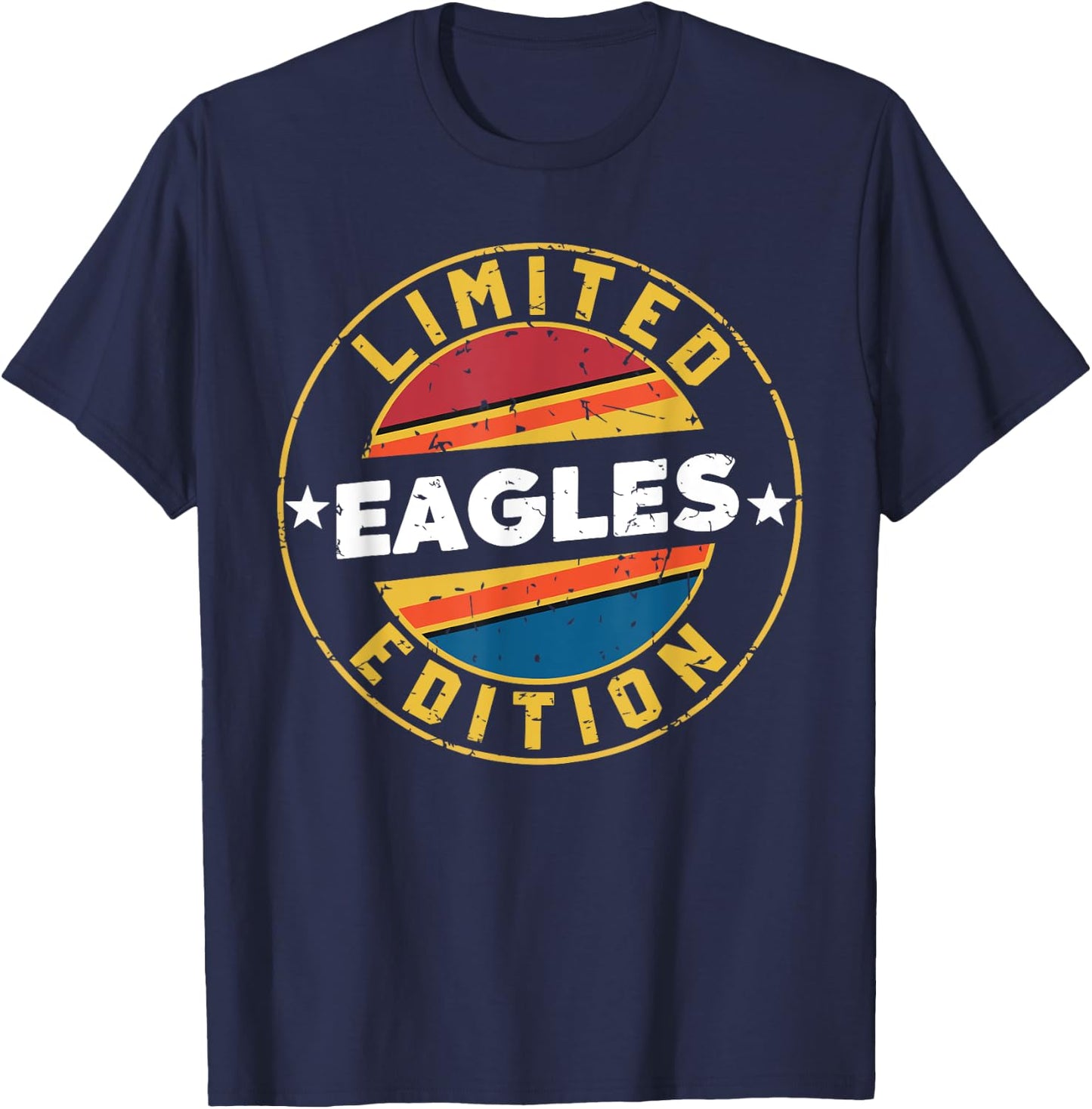 Eagles Name Vintage Retro T-Shirt - T-Shirt | Navy