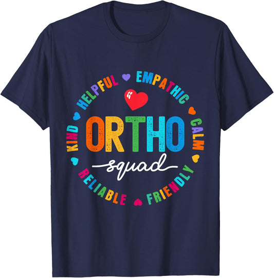 Tie Dye Ortho Squad Orthopedics Nurse Doctor Assistant T-Shirt - T-Shirt | Navy