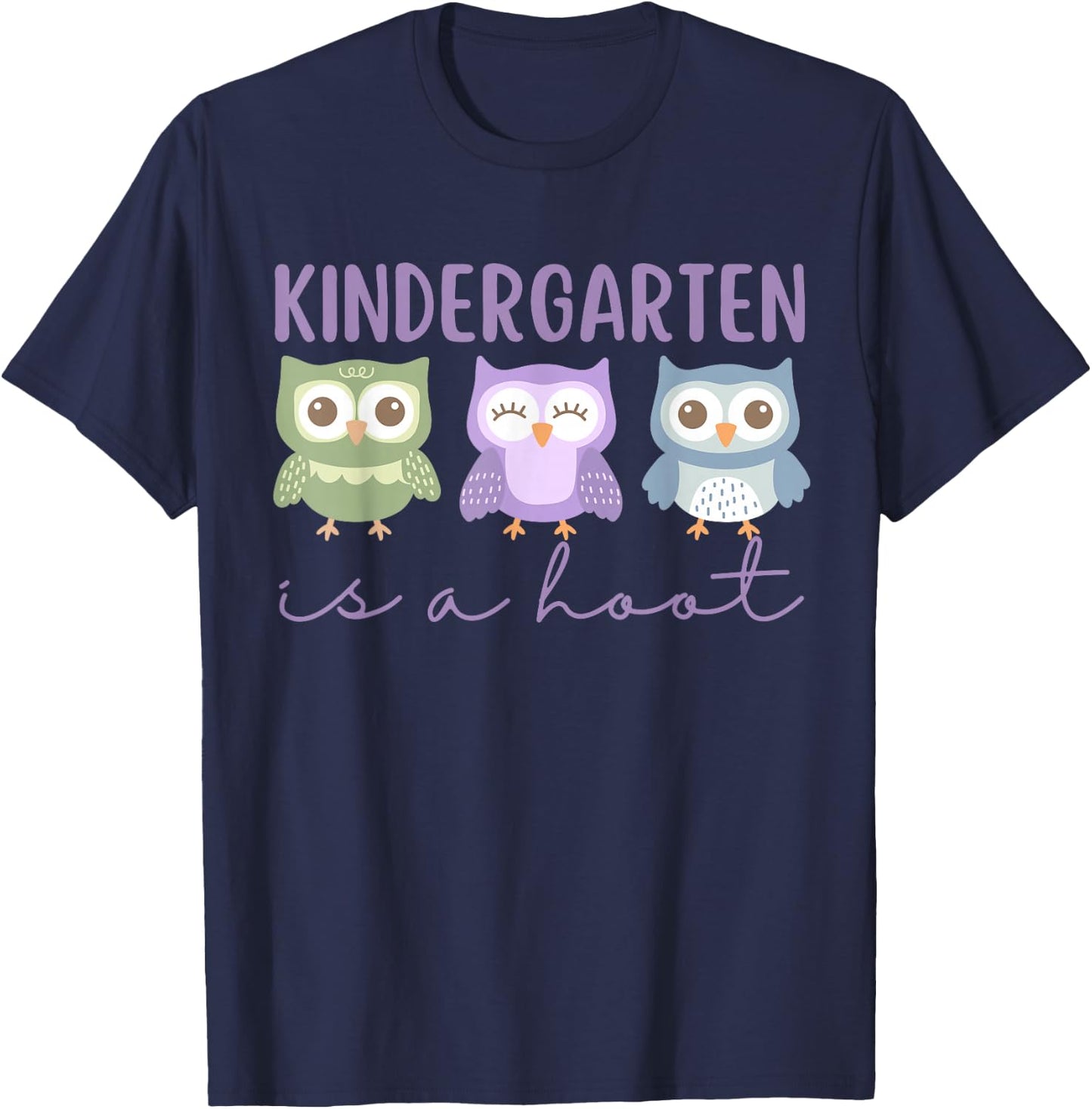 Preschooler Owl Back to School Kindergarten is a Hoot T-Shirt - T-Shirt | Navy
