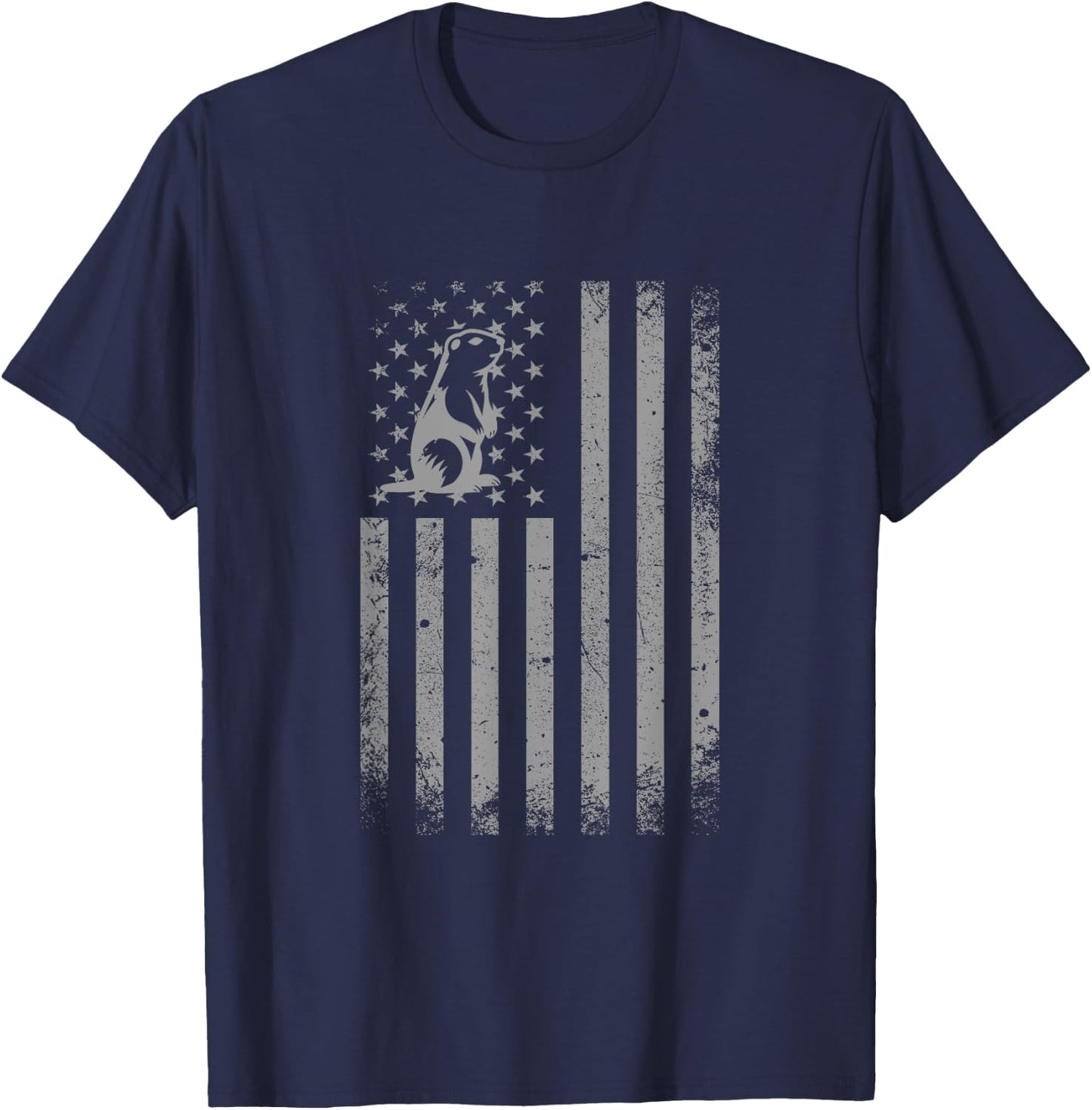 American Flag Prairie Dog Shirt Patriotic Prairie Dogs Men Women Kids T-Shirt - T-Shirt | Navy
