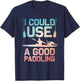 Cute Kayak Art Women Kayaking Kayaker Paddling Kayak T-Shirt - T-Shirt | Navy