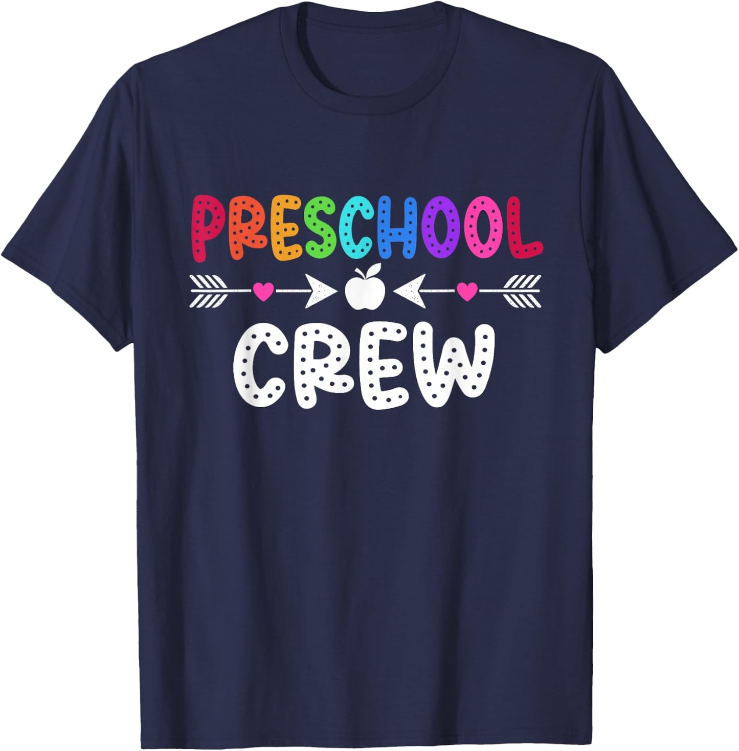 Preschool Crew Teacher Student Preschool Back To School T-Shirt - T-Shirt | Navy
