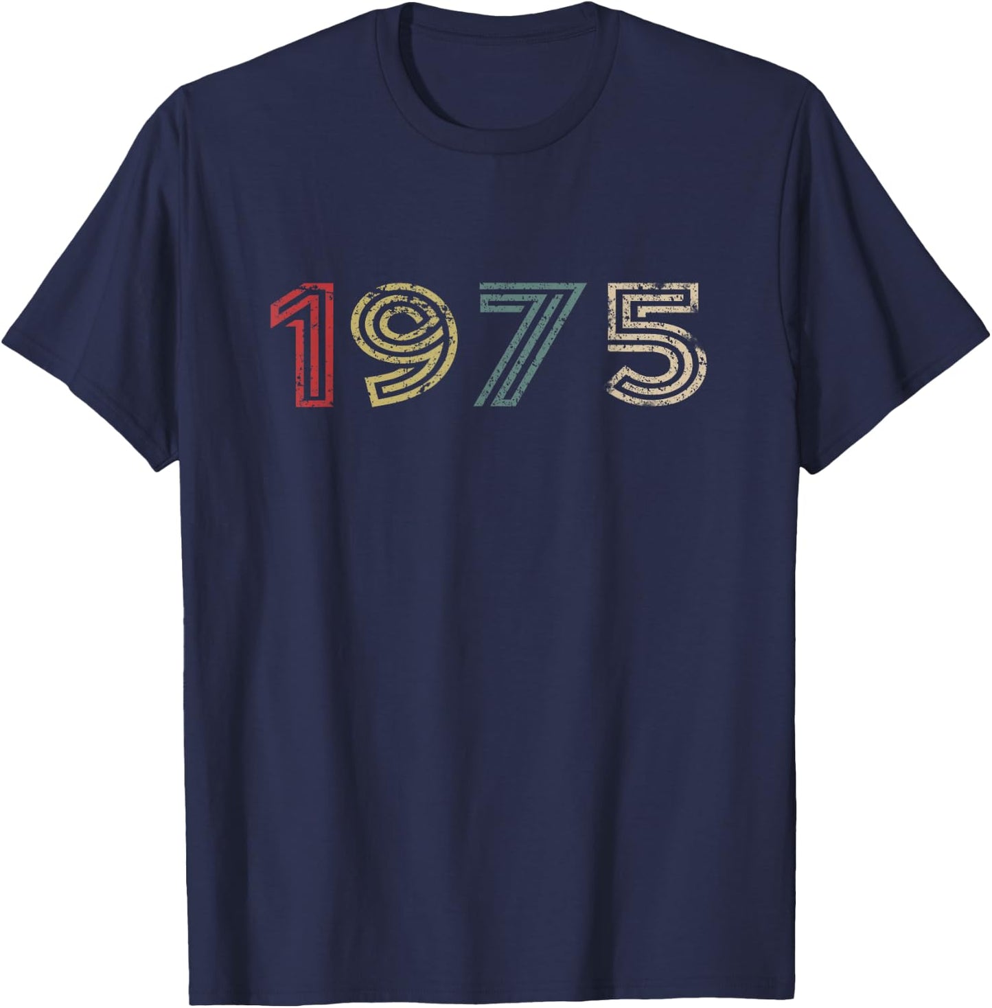 Vintage 1975 Cool 50 Year Old Bday Men Women 50th Birthday T-Shirt - T-Shirt | Navy