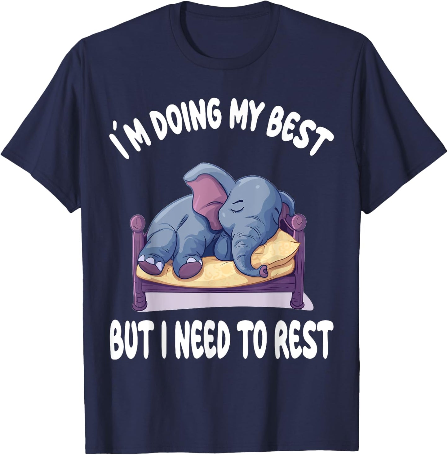 Elephant Official Sleepshirt Pajamas Nightgown T-Shirt - T-Shirt | Navy