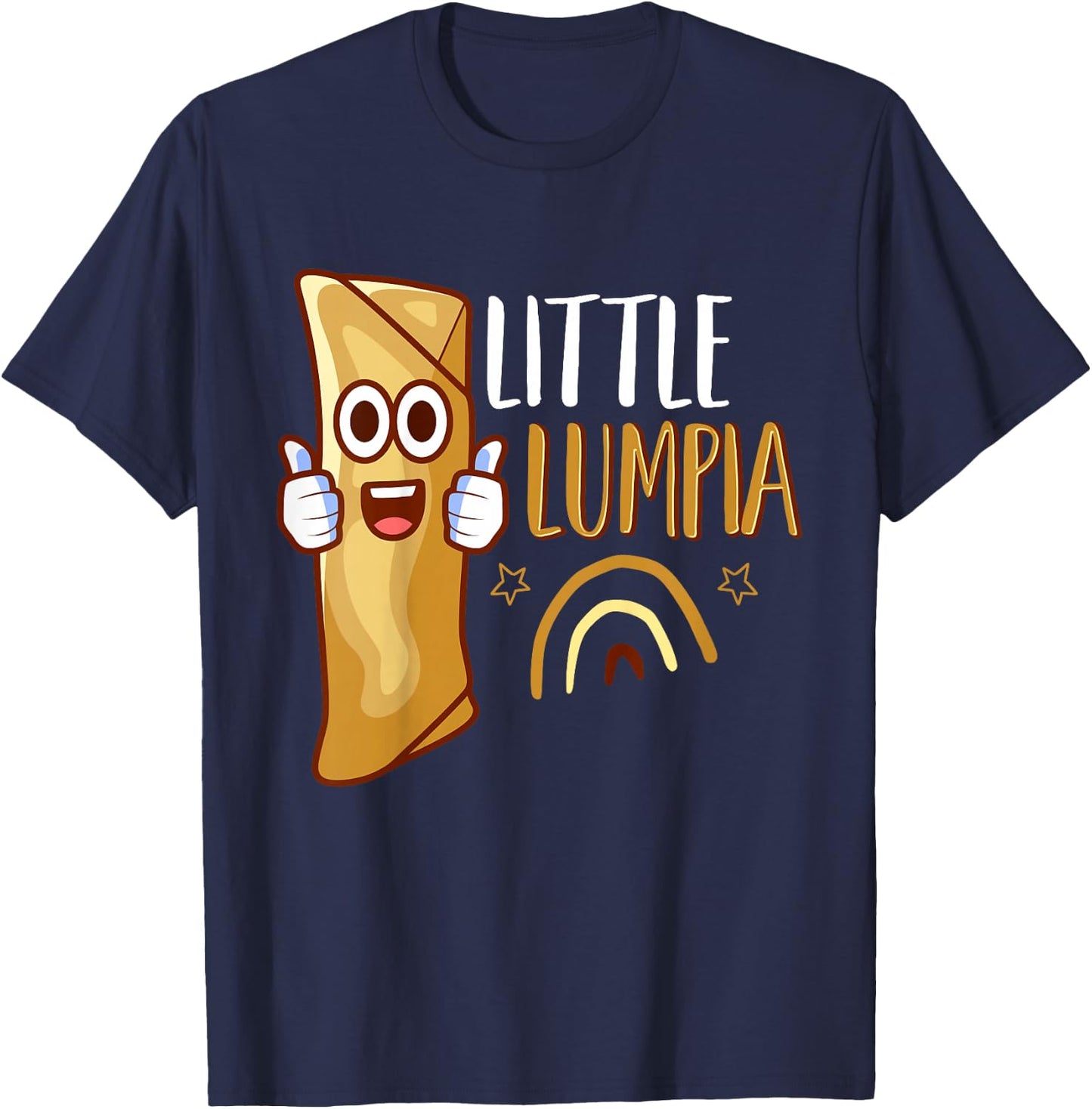 Little Lumpia Baby Shower Funny Filipino Food Lover T-Shirt - T-Shirt | Navy