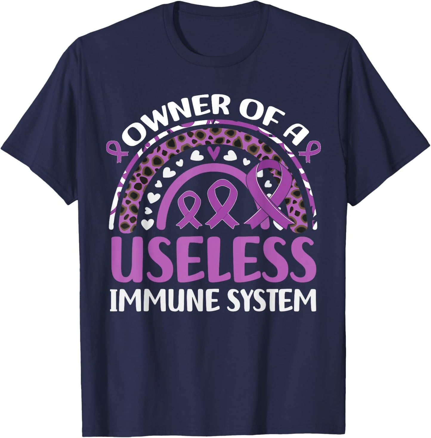 Owner Of Useless Immune System Autoimmune Disease Awareness T-Shirt - T-Shirt | Navy