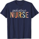 Pediatric Nurse Leopard Print Nursing School Women T-Shirt - T-Shirt | Navy
