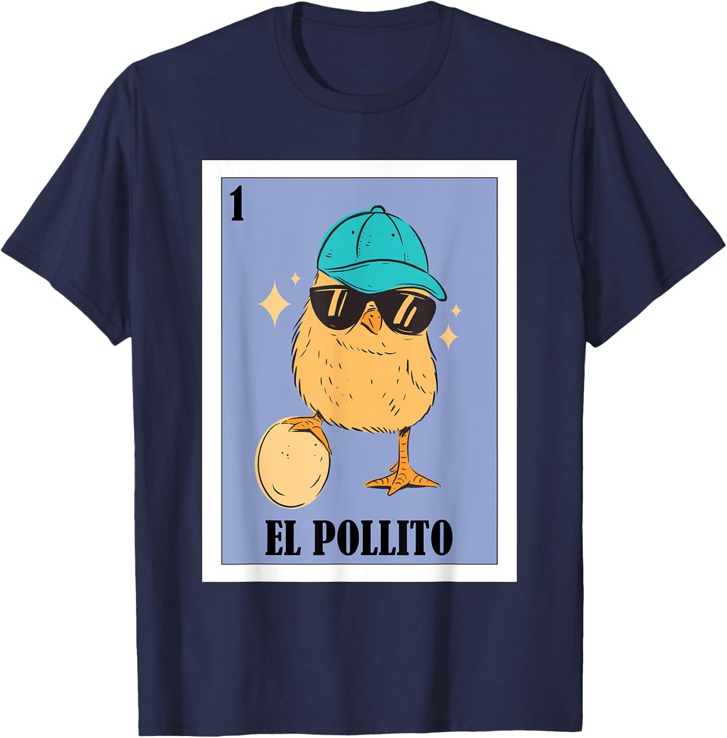 Funny Mexican Chick Design - El Pollito T-Shirt - T-Shirt | Navy