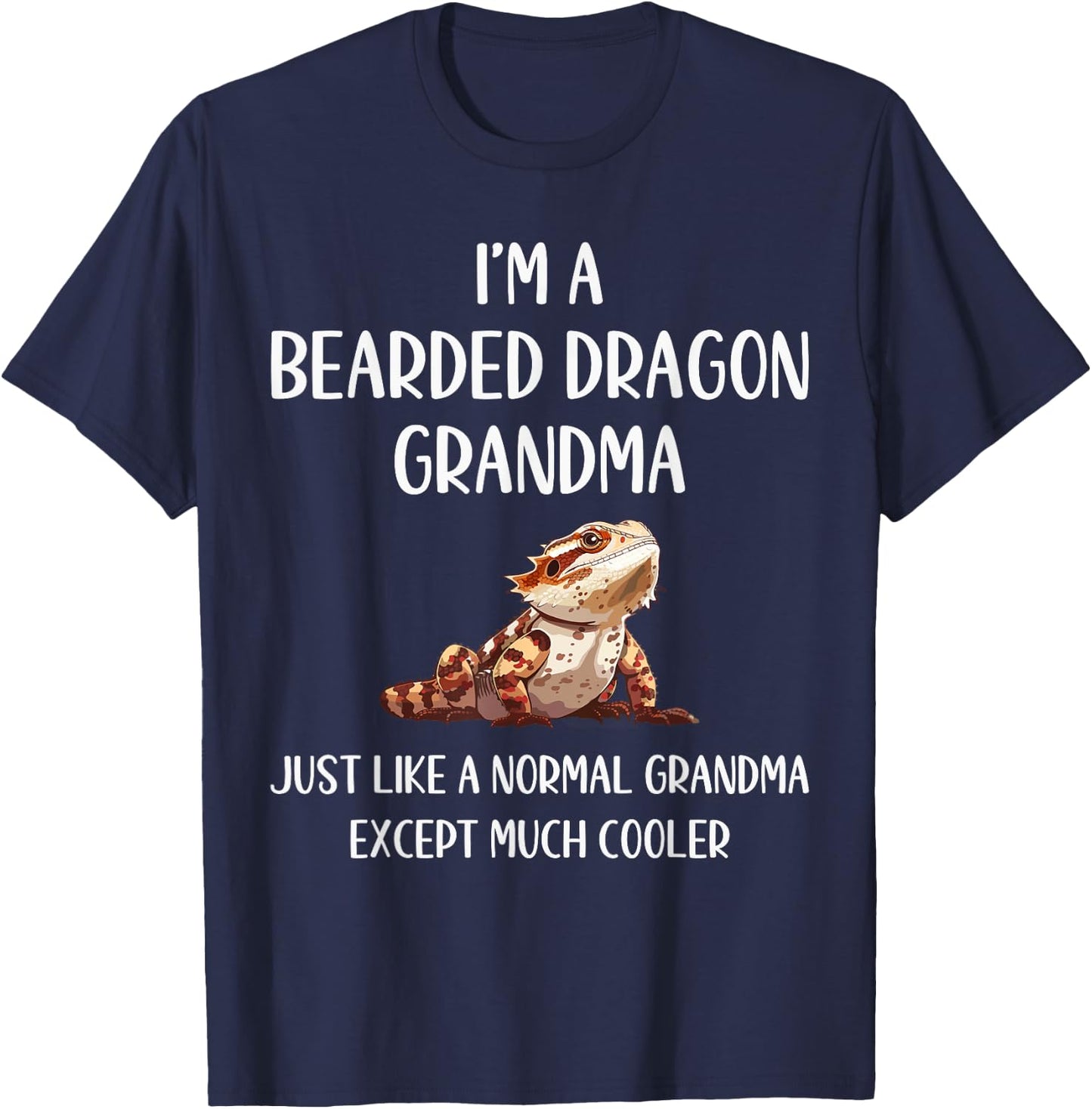 Bearded Dragon Grandma Definition Animals Lover Mothers Day T-Shirt - T-Shirt | Navy