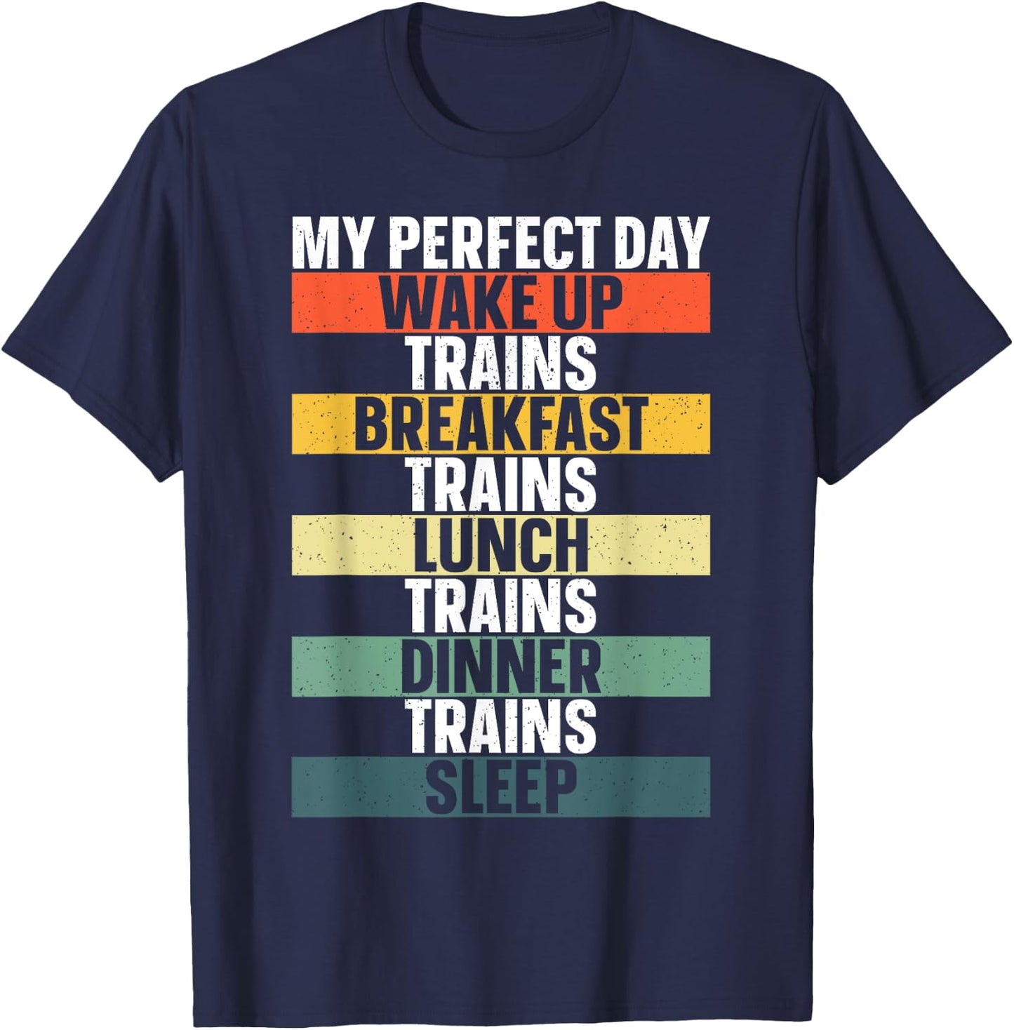 Funny Train Art Women Railroad Vehicle Train Lover T-Shirt - T-Shirt | Navy