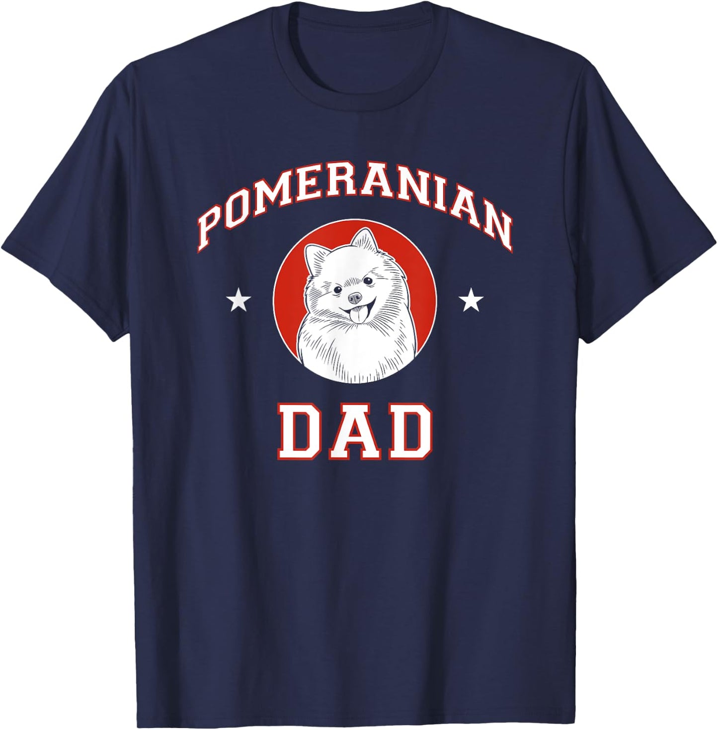 Pomeranian Dad Dog Father T-Shirt - T-Shirt | Navy